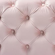Wholesale Interiors Avara Velvet Upholstered Button Tufted Ottoman