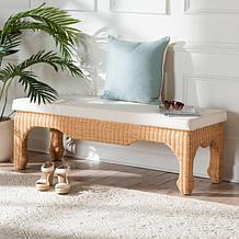 Wholesale Interiors bali and pari Abena Rattan Bench with Cushion