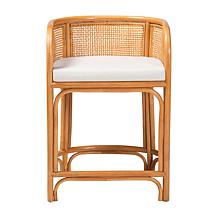 Wholesale Interiors bali and pari Aria Rattan Counter Stool w/Cushion