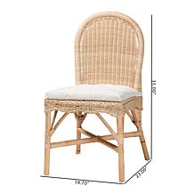 Wholesale Interiors bali and pari Bilu Bohemian Rattan Dining Chair