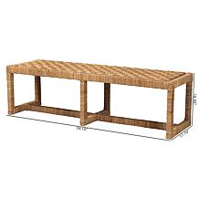 Wholesale Interiors bali and pari Cipally Wood Accent Bench