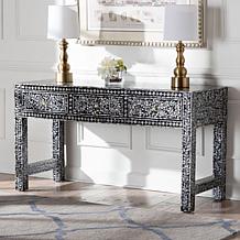 Wholesale Interiors bali and pari Elara Coastal Capiz 3 Drawer Console