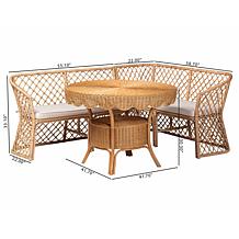 Wholesale Interiors bali and pari Frayne Rattan Dining Set