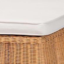 Wholesale Interiors bali and pari Palm Rattan Ottoman w/Cushion Square