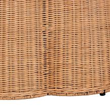 Wholesale Interiors bali and pari Rattan Ottoman w/Cushion Round Lrg