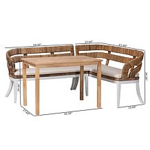 Wholesale Interiors bali and pari Ubud Dining Nook Set 3 Piece