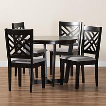 Wholesale Interiors Baxton Studio Alena Modern Fabric Wood Dining Set