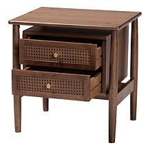 Wholesale Interiors Baxton Studio Alyssa Japandi Wood Nightstand