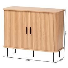 Wholesale Interiors Baxton Studio Lucia Fluted Storage Cabinet
