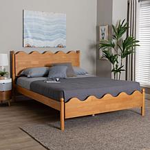 Wholesale Interiors Baxton Studio Malaya Oak Brown Queen Bed