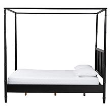 Wholesale Interiors Baxton Studio Marisela Canopy Bed-Rattan Headboard