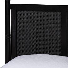 Wholesale Interiors Baxton Studio Marisela Canopy Bed-Rattan Headboard