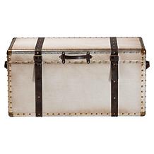 Wholesale Interiors Baxton Studio Nevio Vintage Canvas Storage Trunk