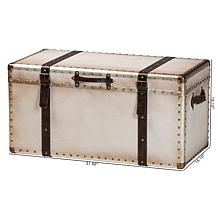 Wholesale Interiors Baxton Studio Nevio Vintage Canvas Storage Trunk