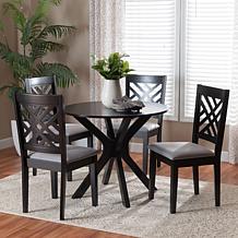Wholesale Interiors Baxton Studio Norah Modern Fabric Wood Dining Set