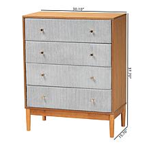 Wholesale Interiors Baxton Studio Taylin Gray Drawer Chest