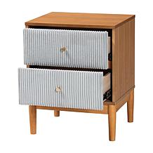 Wholesale Interiors Baxton Studio Taylin Gray Nightstand