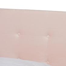 Wholesale Interiors Caprice Velvet Fabric Upholstered Queen Panel Bed
