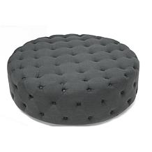 Wholesale Interiors Cardiff Linen Tufted Ottoman