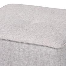 Wholesale Interiors Corinne Fabric Upholstered Ottoman