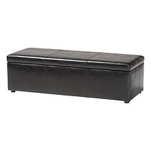 Wholesale Interiors Dennehy Bonded Leather Ottoman
