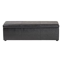 Wholesale Interiors Dennehy Bonded Leather Ottoman