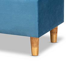Wholesale Interiors Elias Velvet Fabric Upholstered Storage Ottoman