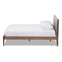 Wholesale Interiors Ember Fabric and Wood Queen-Size Platform Bed