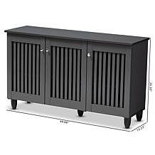 Wholesale Interiors Fernanda 3-Door Entryway Shoe Storage Cabinet