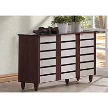 Wholesale Interiors Gisela 3-Door Wood Shoe Cabinet