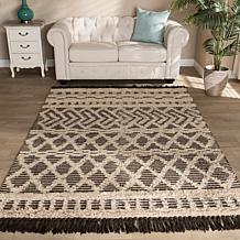 Wholesale Interiors Heino Ivory and Charcoal Handwoven Wool Area Rug