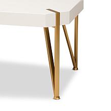 Wholesale Interiors Kassa Metal and Wood Coffee Table