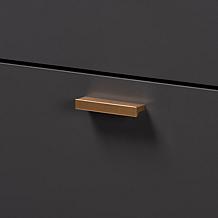 Wholesale Interiors Kelson Dark Grey and Gold Wood 5-Drawer Chest