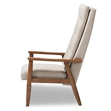 Wholesale Interiors Roxy Upholstered Button-Tufted Chair - Walnut