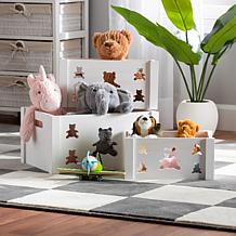 Wholesale Interiors Sagen White Finished Wood 3Piece Storage Crate Set