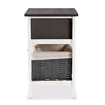 Wholesale Interiors Shadell Modern 1-Drawer Storage Unit with Basket