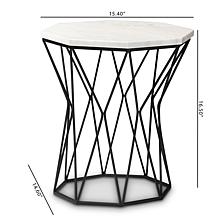 Wholesale Interiors Venedict Modern and Contemporary Black End Table