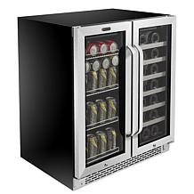 Whynter 30" Built-In French Door Dual Zone Wine and Can Refrigerator