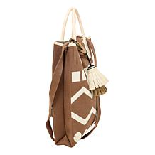 Wildflower Small Knit Crossbody Tote with Tassel