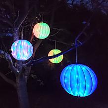 Winter Lane 18" RGB Holiday Foldable Orb with Toppers