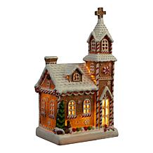Winter Lane LED Gingerbread Church
