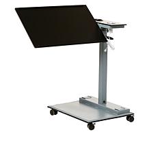WiseLift Black Standing Desk/Overbed Table with USB Ports