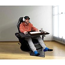 WiseLift Black Standing Desk/Overbed Table with USB Ports