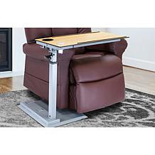 WiseLift Natural Standing Desk/Overbed Table with USB Ports