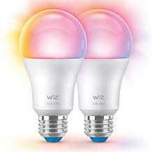 WiZ 2-pack A19 60W LED Full Color Smart Bulbs with Remote