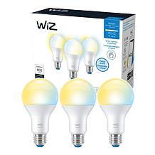 WIZ Dimmable White LED A19 Smart Bulb 3-Pack with Remote