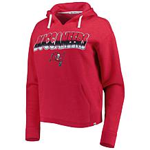 Women's '47 Red Tampa Bay Buccaneers Color Rise Kennedy Notch Neck ...