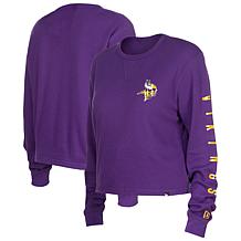 Women's New Era  Purple Minnesota Vikings Thermal Crop Long Sleeve ...