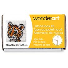 Wonderart Latch Hook Kit 12" x 12" - Tiger Cub