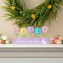 Wooden and Metal Easter Tulips Table Decor